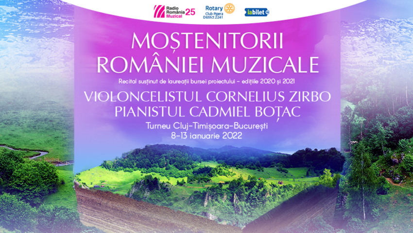 “Moștenitorii României muzicale”: turneu susținut de pianistul Cadmiel Boțac și violoncelistul Cornelius Zirbo