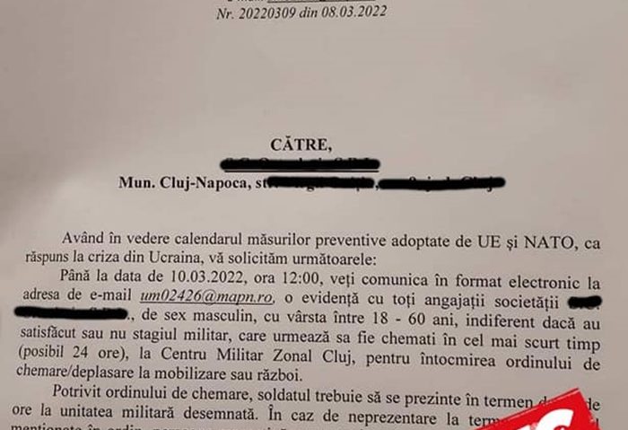 Atenţie la înştiinţările false trimise în numele MApN!