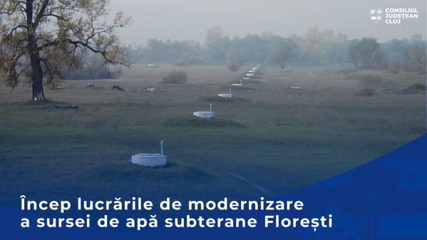 Lucrări de modernizare a sursei de apă subterană Florești