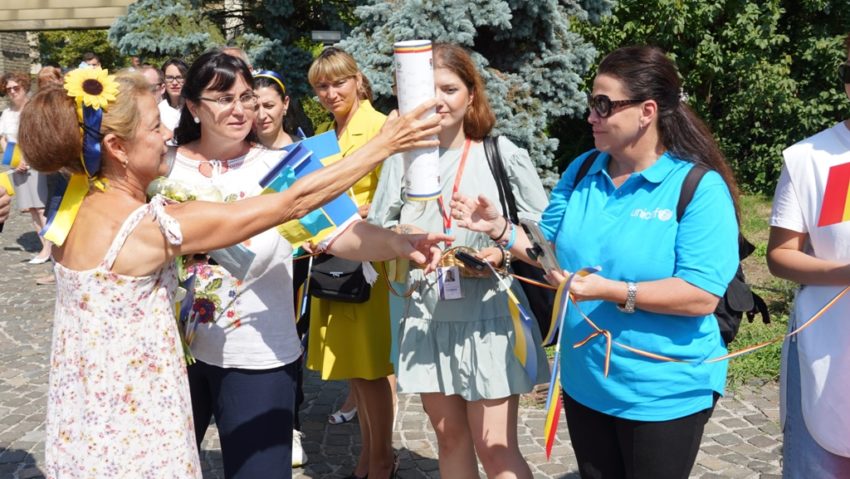 Lanț uman în semn de solidaritate cu Ucraina [FOTO]