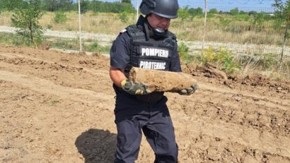 Proiectil exploziv funcţional găsit în incinta Aeroportului Oradea