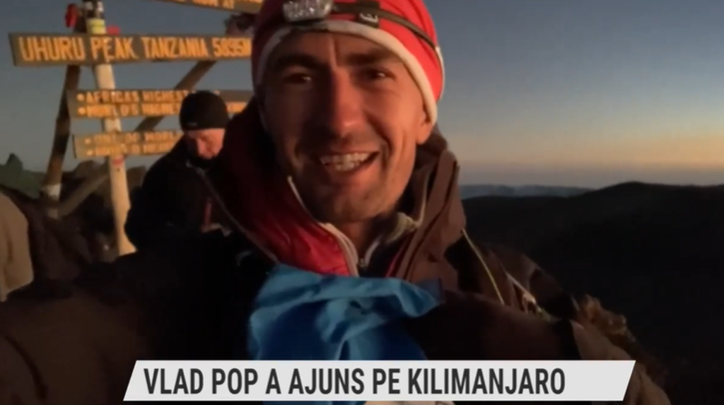 Vlad Pop a urcat pe Kilimanjaro, pentru a ajuta copiii cu cancer