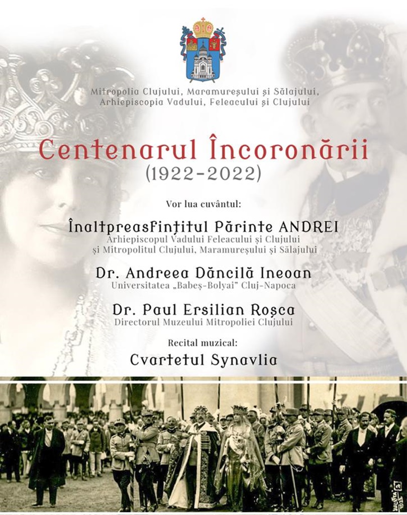 Eveniment cultural la Muzeul Mitropoliei Clujului – Centenarul Încoronării