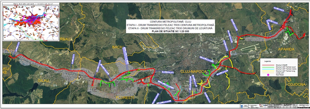 Guvernul va aproba prima etapă a centurii metropolitane Cluj-Napoca [UPDATE]