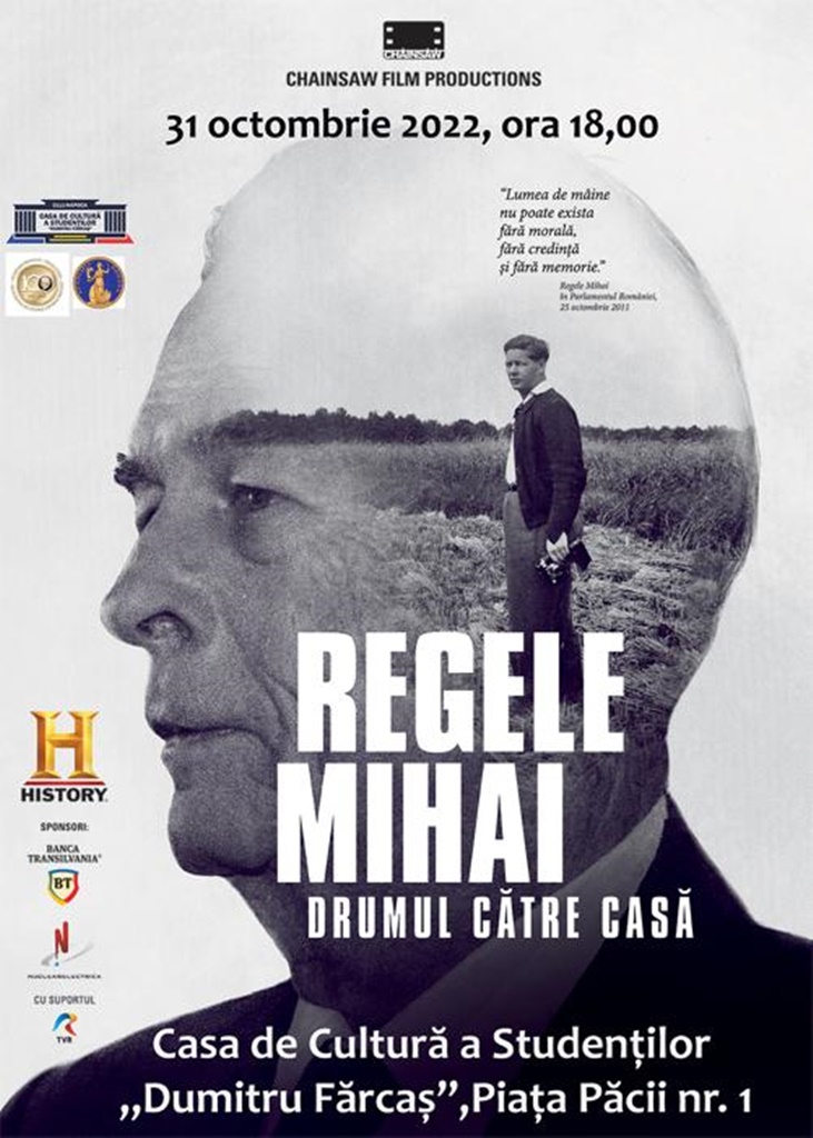 Filmul documentar istoric “Regele Mihai: Drumul către casă” la Cluj