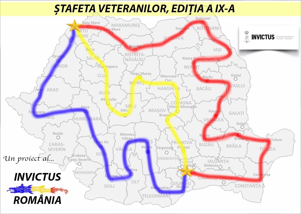 Ştafeta Veteranilor, organizată în onoarea militarilor care s-au sacrificat în misiuni