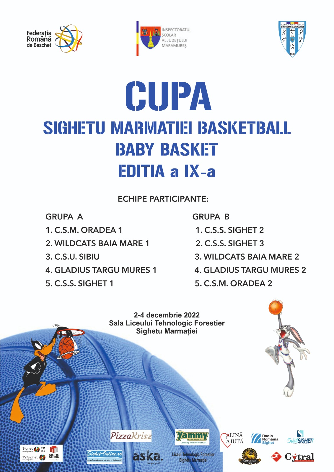 SIGHET – Debutează ediția a IX- a Cupei „Sighetu Marmației Basketball”/AUDIO