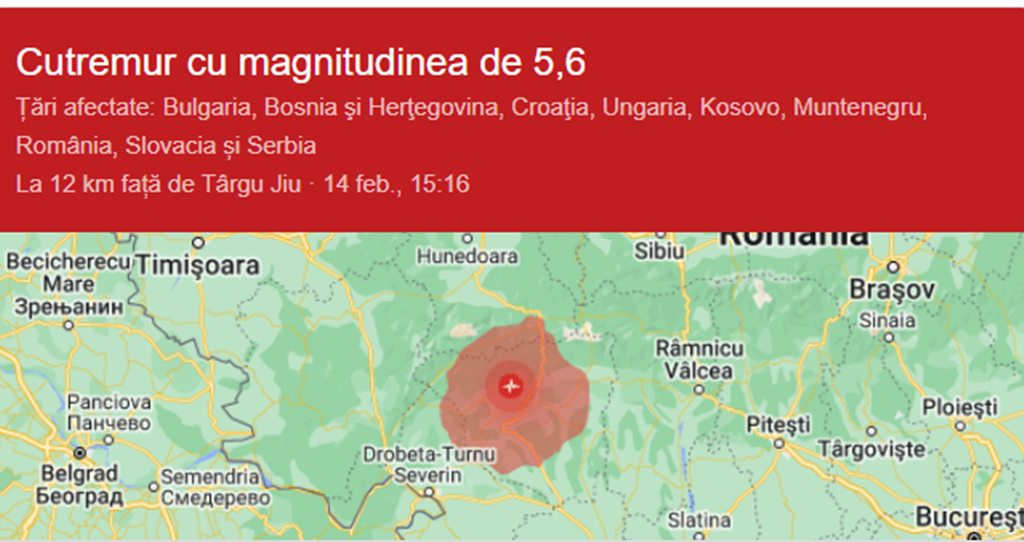 Au fost înregistrate cel puțin 20 de replici ale seismului din zona Olteniei