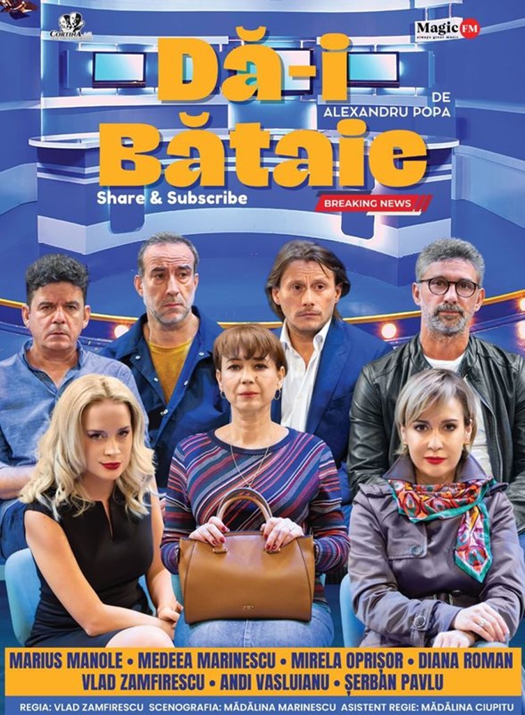 7 actori celebri aduc piesa ”Dă-i bătaie” la Cluj-Napoca