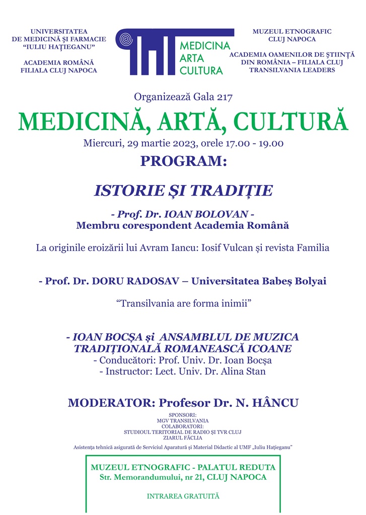 Medicină, artă, cultură. Gala 217