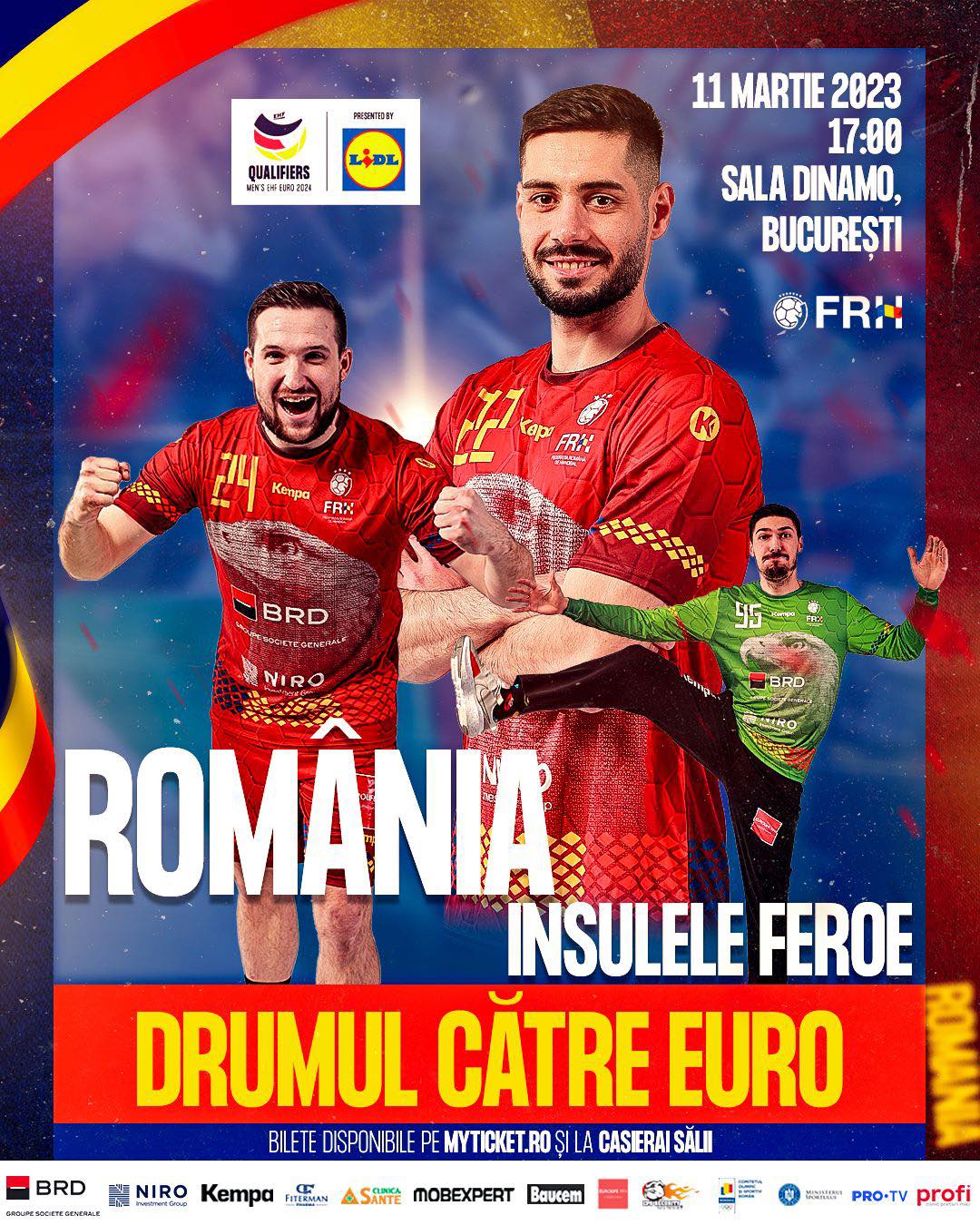 Handbal: România – Insulele Feroe se aude la Radio Cluj