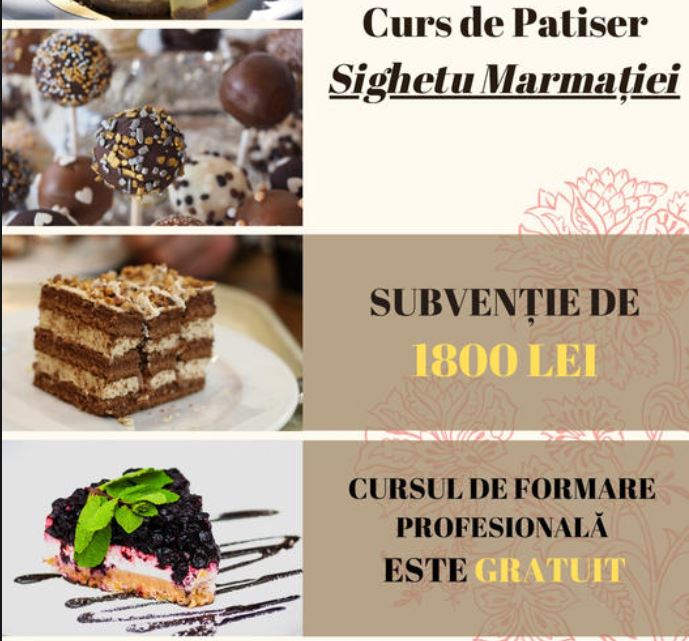 SIGHET – Se fac înscrieri pentru curs gratuit de patiser