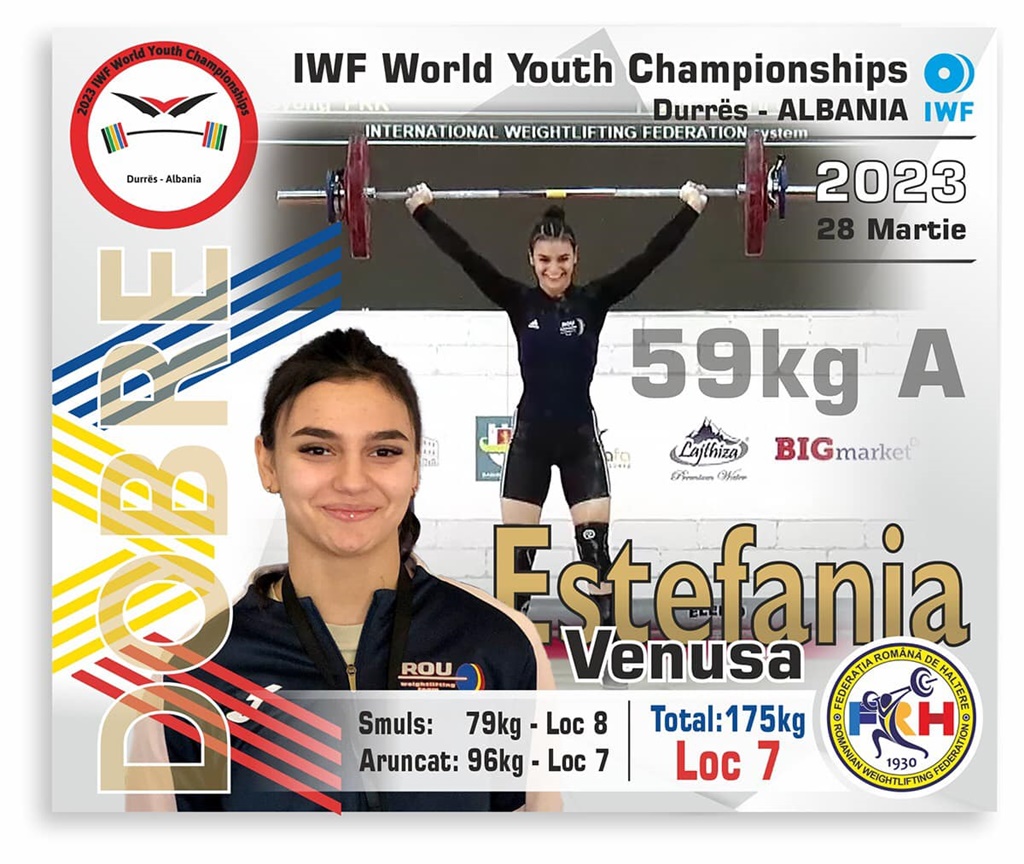 Estefania Dobre, la Campionatele Mondiale de haltere U17