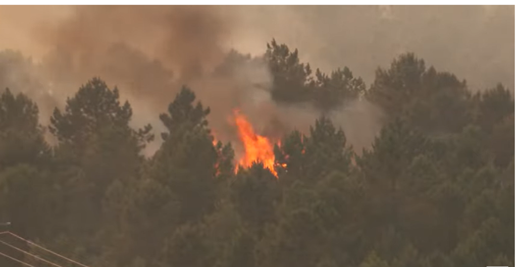 Incendiu devastator în vestul Spaniei. 550 de persoane au fost evacuate