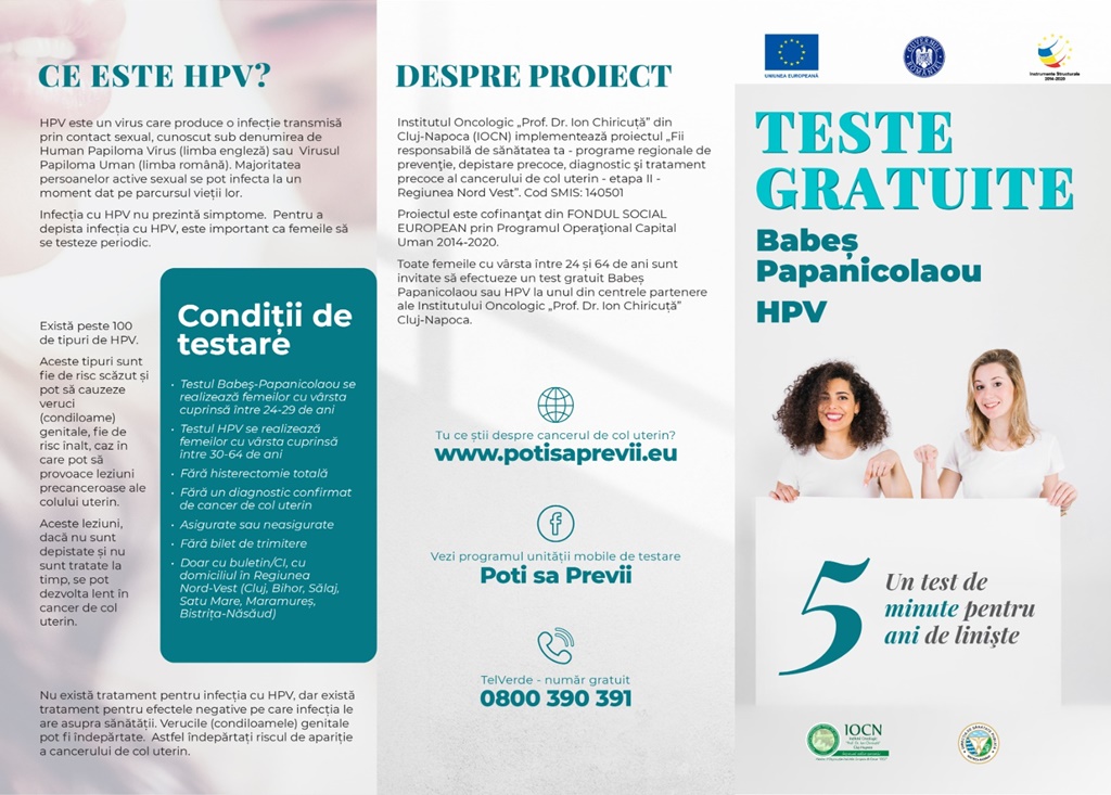 Testări gratuite HPV și Papanicolau