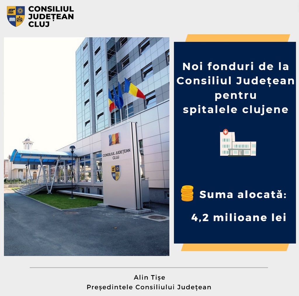 Noi fonduri pentru spitalele clujene