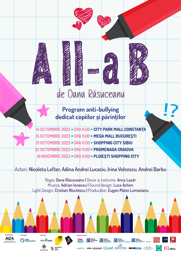 Programul național anti-bullying „A II-a B” ajunge la Sibiu