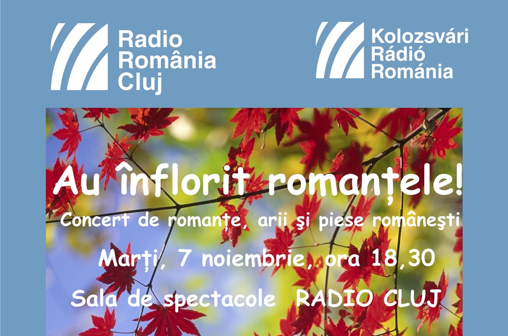 Romanțe, arii și piese românești la sala de concerte Radio Cluj!