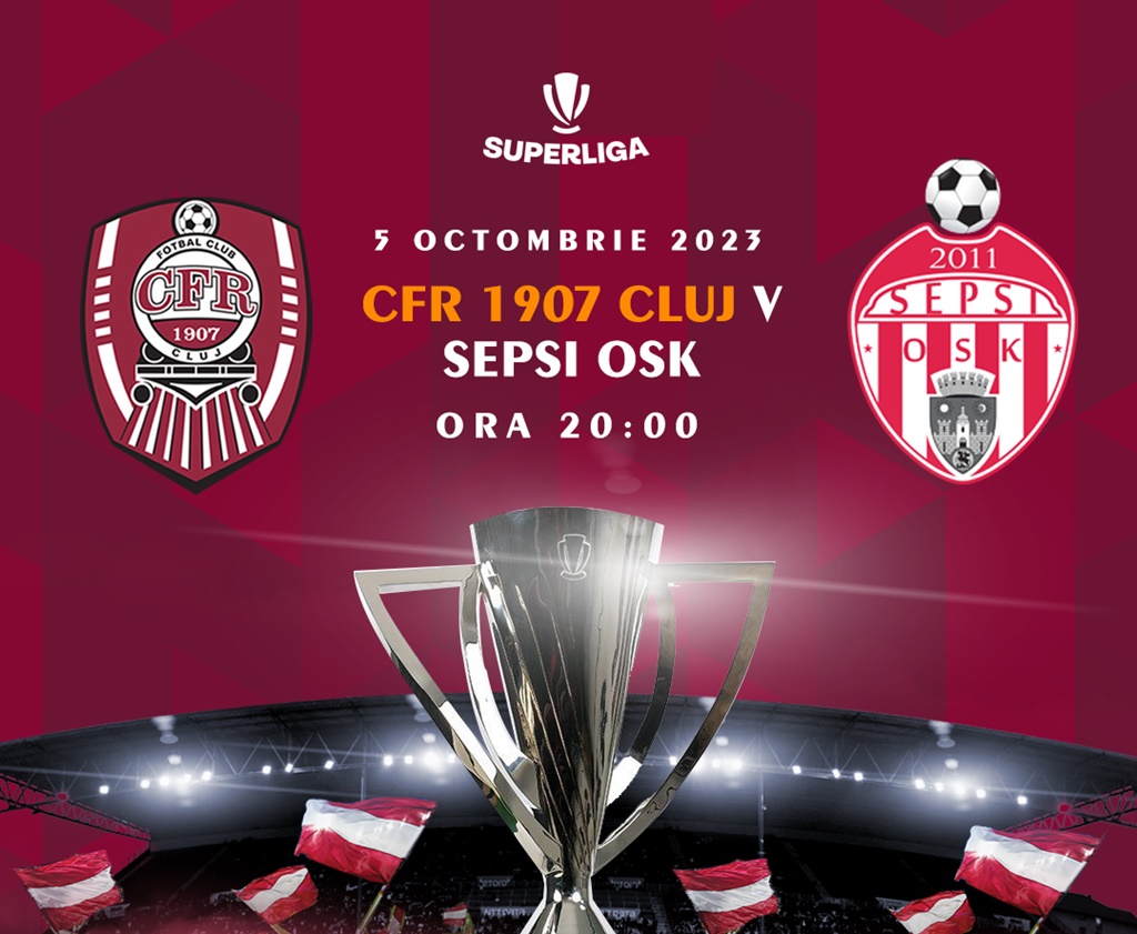 CFR Cluj își dispută, astăzi, restanța cu Sepsi