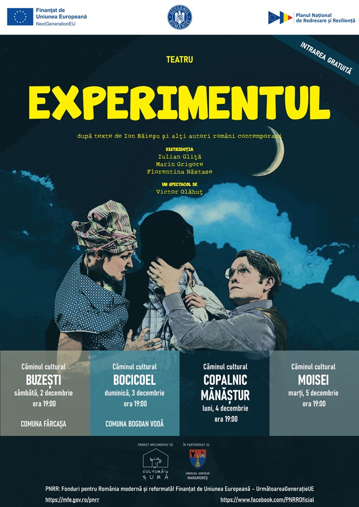 Cultură’n Șură pornește într-un turneu teatral prin satele maramureșene