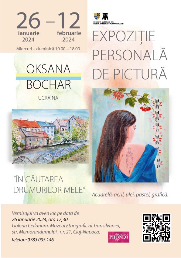 În căutarea drumurilor mele – expoziție de pictură Oksana Bochar