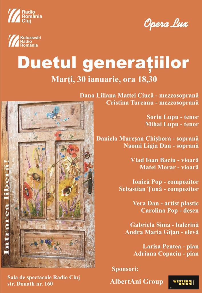 „Duetul Generațiilor”- eveniment extraordinar marca Radio Cluj și Opera Lux