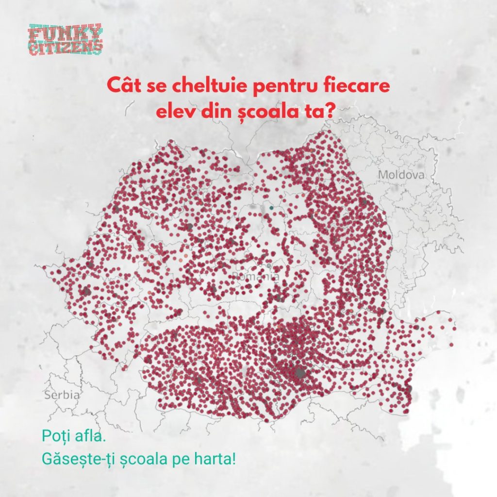 Harta interactivă a cheltuielilor pe care statul le are pentru un elev pe an [AUDIO]