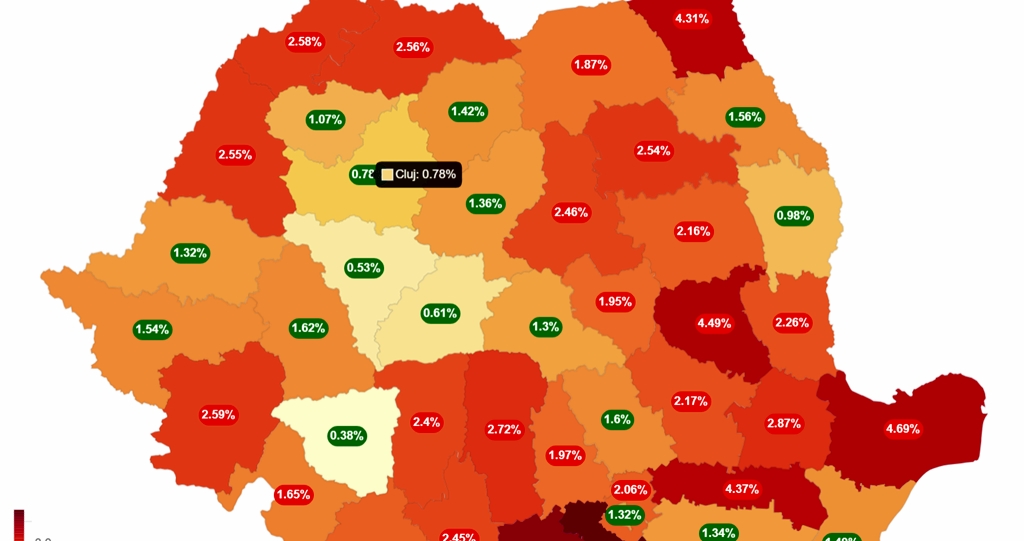 Harta Șpăgii în spitalele din România