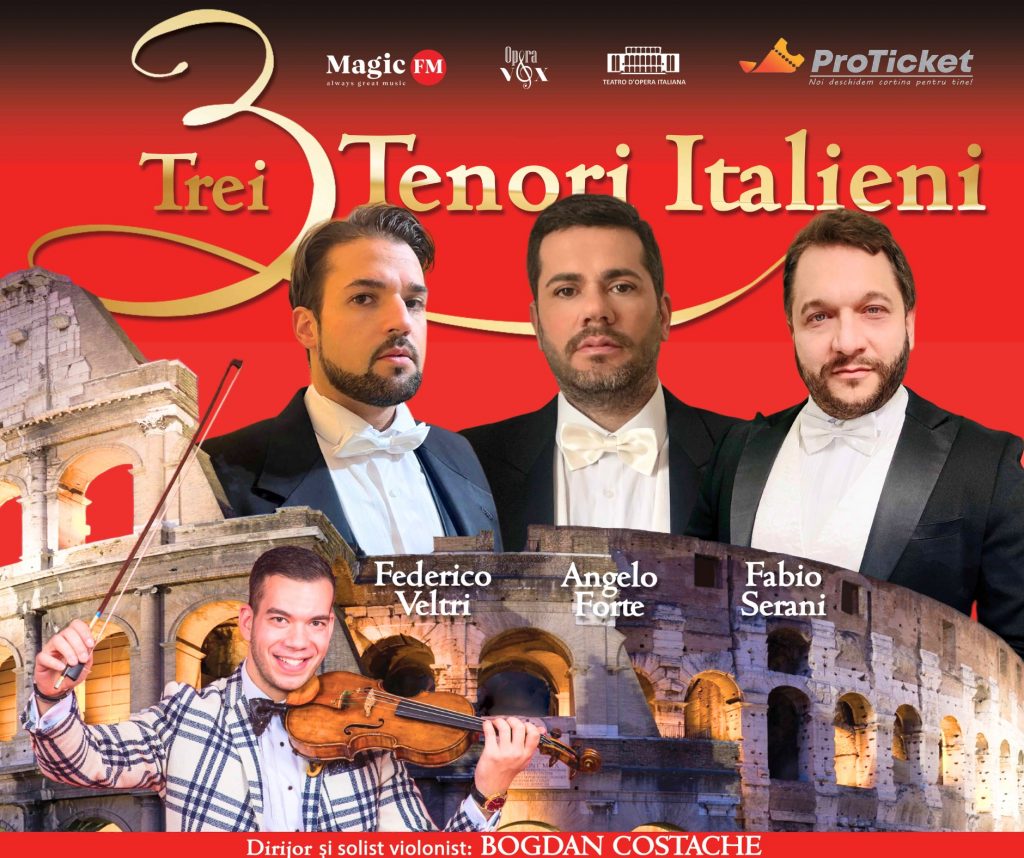 Spectacolul ”Trei tenori italieni” revine la Sighet / AUDIO