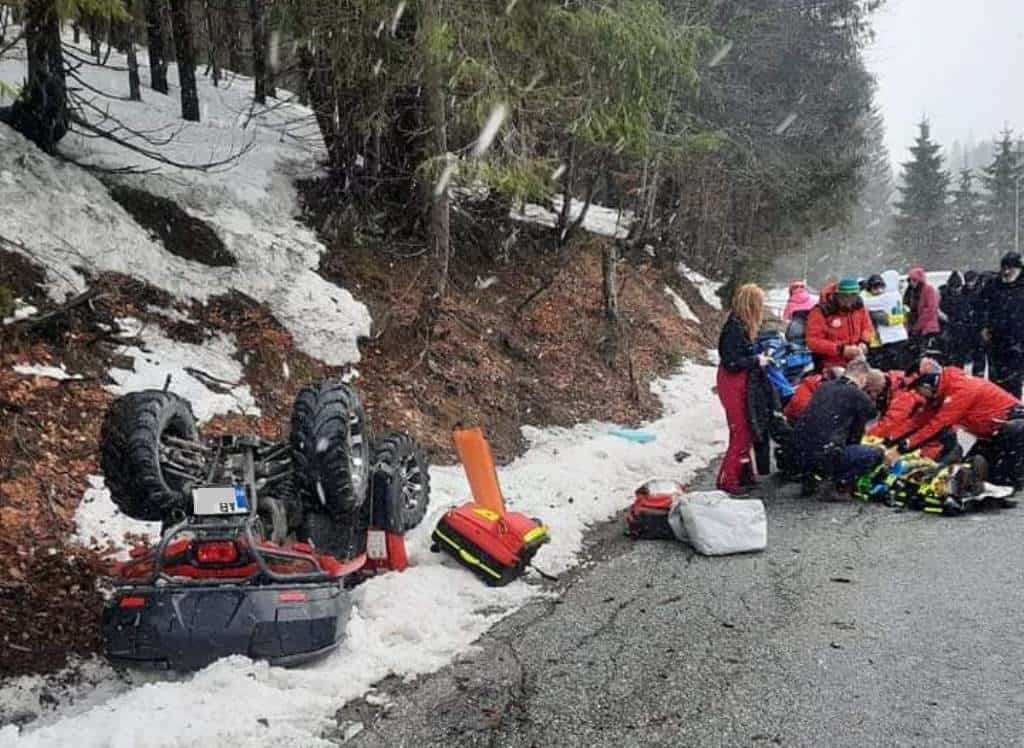 S-a răsturnat cu ATV-ul la Arieșeni!