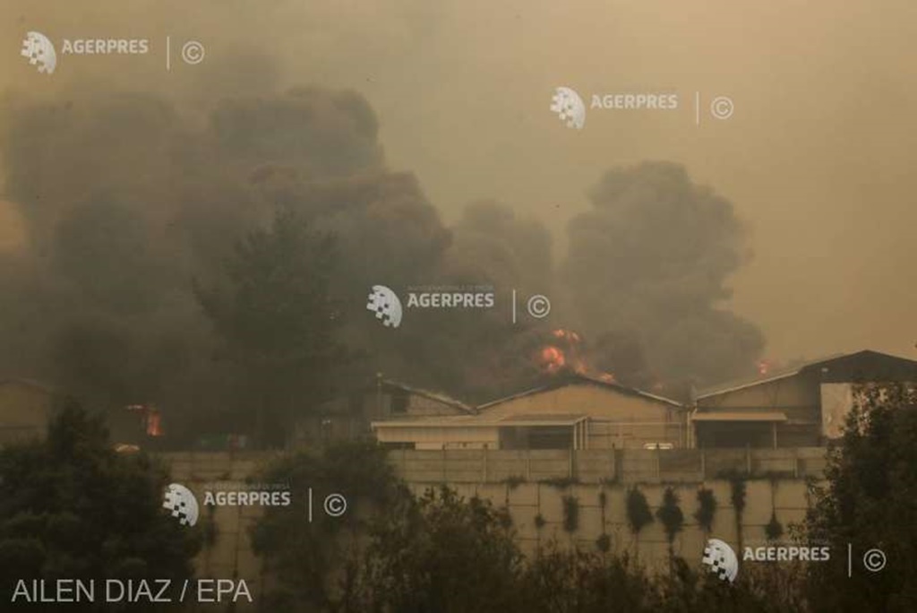 Stare de urgență în Chile, din cauza incendiilor forestiere