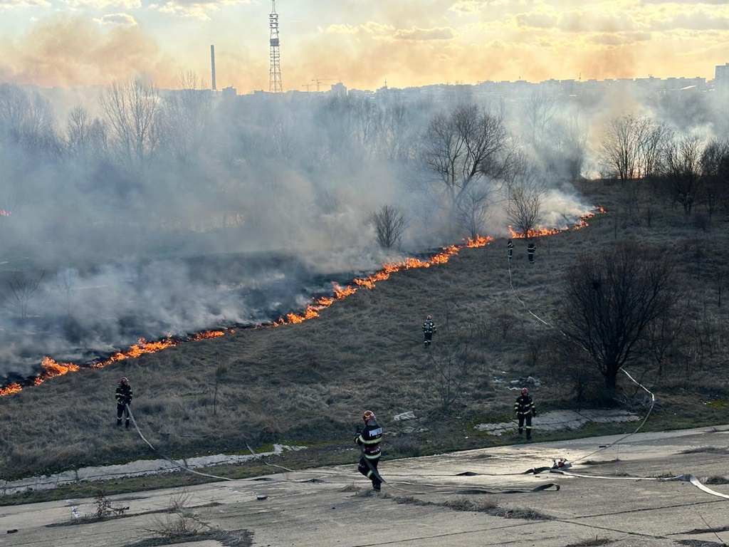 Apelul pompierilor: Opriți incendierea vegetației uscate!