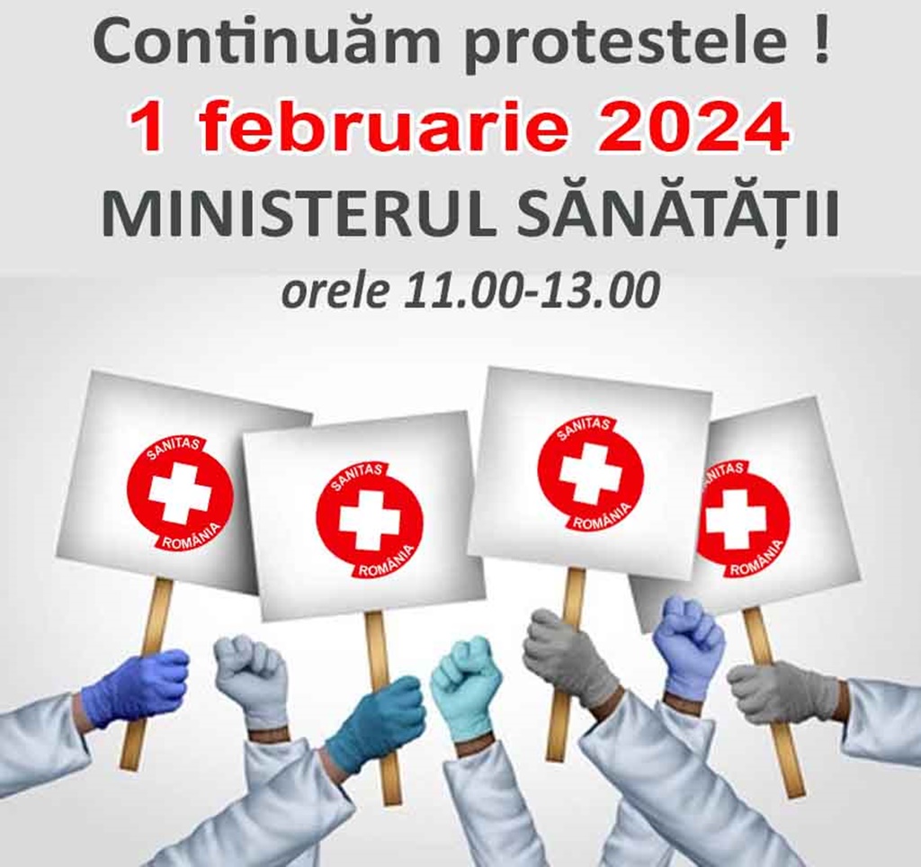 Protest SANITAS în fața Ministerului Sănătății [UPDATE]