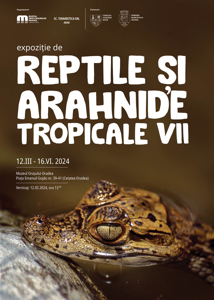 Expoziție de reptile și arahnide tropicale vii