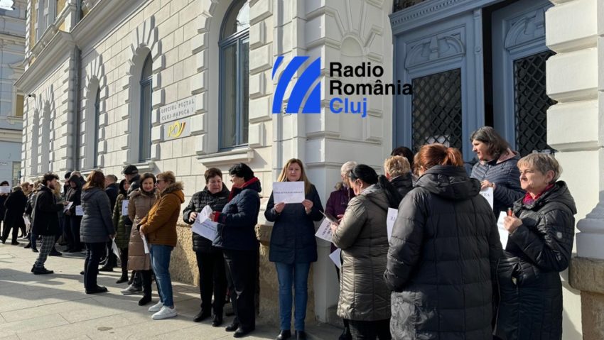 600 de angajați ai Poștei Române au ieșit în stradă la Cluj