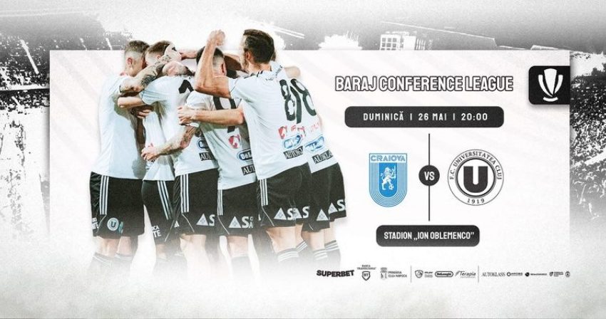 Universitatea Cluj-CSU Craiova, în barajul pentru UEFA Conference League