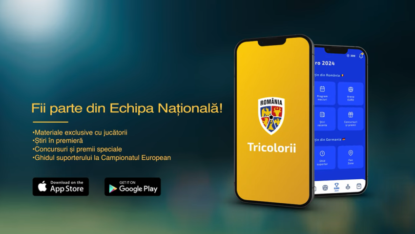 Mergi la EURO 2024, descarcă aplicația ”Tricolorii”, pentru informații