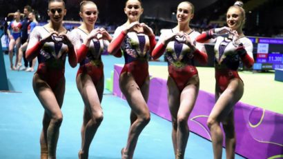 Naționala de gimnastică feminină, în finala pe echipe la Europene