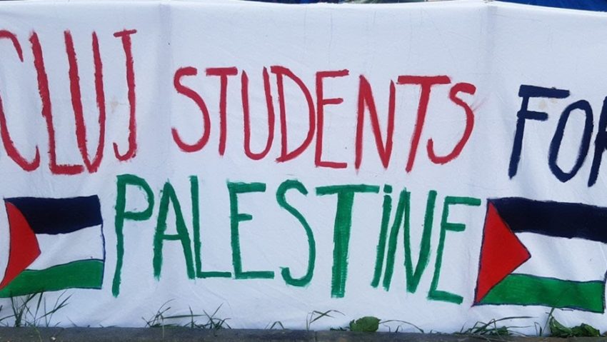 Întâlnirea rectorului UBB, Daniel David cu Studenții clujeni pentru Palestina