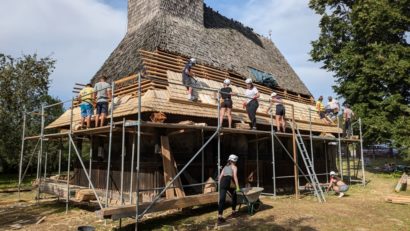 Lucrări de restaurare la Biserica de lemn din Margine