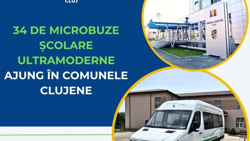 Microbuze electrice pentru elevii din județul Cluj