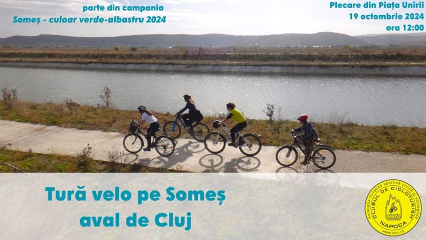 Tură velo pe malurile Someșului Mic aval de Cluj-Napoca