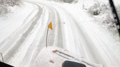 40 de centimetri strat de zăpadă în Maramureș