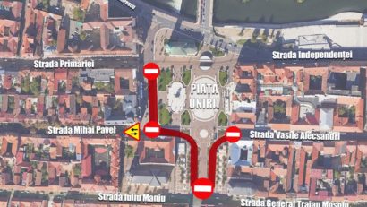 Se închide circulația în Piața Unirii din Oradea