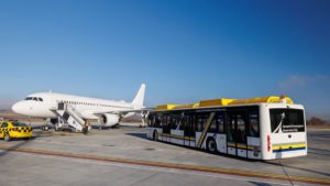 Autobuz electric la Aeroportul Internațional Avram Iancu Cluj