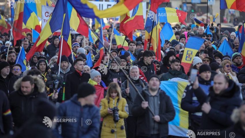 Protest AUR în București și în mai multe județe din țară