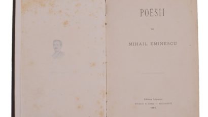 Cu cât s-a vândut un volum „Poesii” al lui Mihai Eminescu, ediție princeps