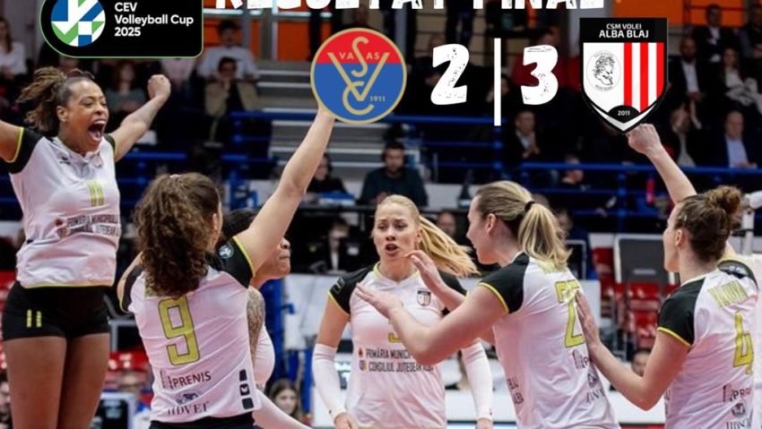 CSM Volei Alba Blaj s-a impus în fața echipei maghiare Vasas Budapesta